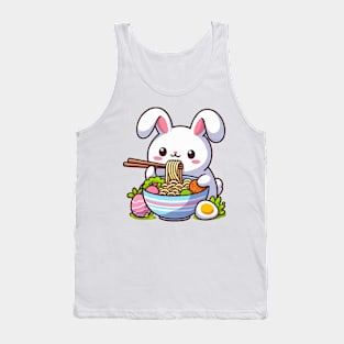 Cute Bunny Eating Ramen Tank Top